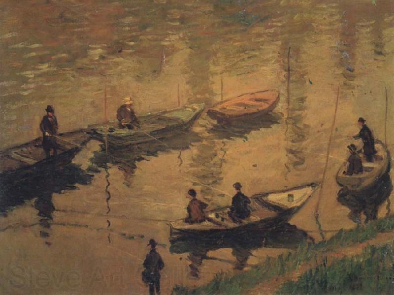 Claude Monet Anglers on the Seine at Poissy Germany oil painting art